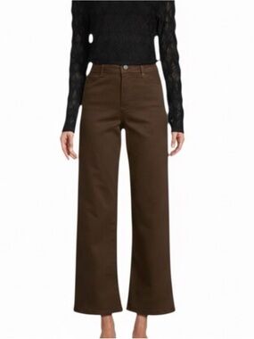 Antonio Melani High-Rise Wide Leg Jeans in Brown